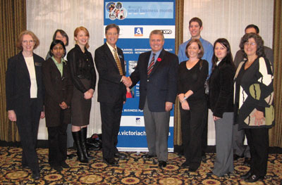 Business Degree Students with Richard Olesen and Murray Coell.