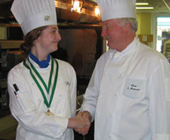 Brooke Winters with Camosun’s Culinary Arts program Chair, Erik Andersen