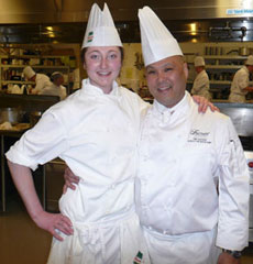 Brooke Winters with her mentor, Ken Nakano, Executive Sous Chef at the Fairmont Empress