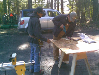 First Nations Students on worksite