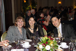 Guests enjoying the dinner.