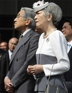 Japanese Emperor Akihito and Empress Michiko