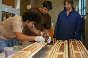 Students working on their Mechanical Engineering project.