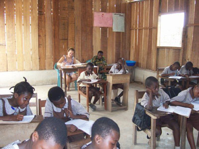 Stefanie Miska tutors African students.