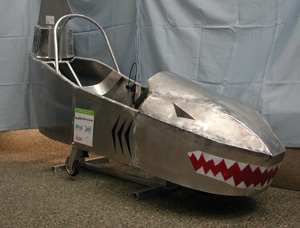 Camosun's fierce-looking aluminum shark racer.