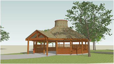 Architects drawing of the Aboriginal Gathering Place at Camosun.