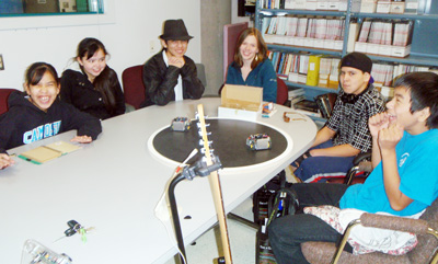 Eager group of animators with their teacher.