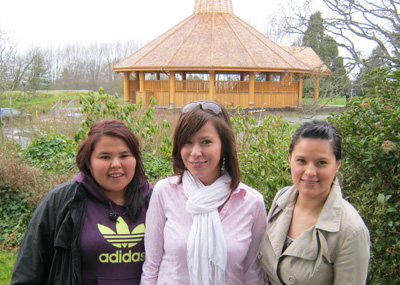 Camosun students from Fort Providence (L to R) Destiny Thom, Janelle Minoza, & Sonia Minoza