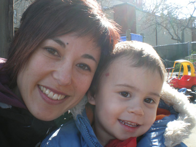 Child Care worker with child.