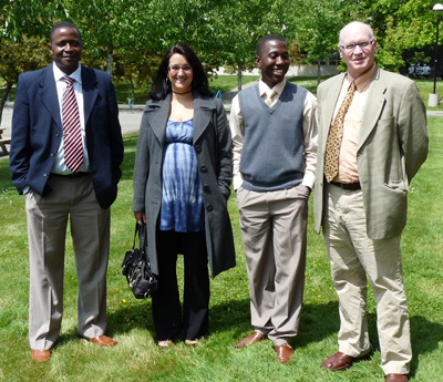 James  Paulson (rgt) with visitors from Mozambique