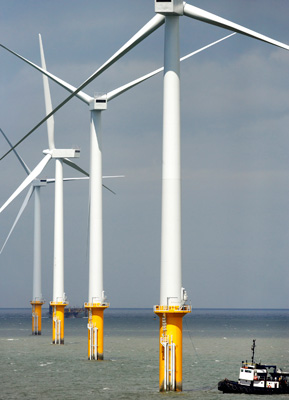 A Vancouver company plans to build the same 3.6 MW turbines used at the Burbo Bank Offshore Wind Farm in Liverpool Bay, England, in northwestern BC