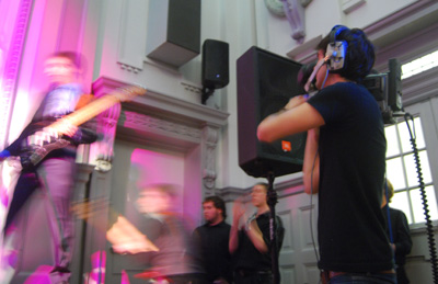 ACP student filming concert.