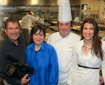 Members of the E-PPRENTICE design team: Nick Versteeg of DV Cuisine, Jen, Gilbert, and Megan Moore