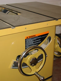 Image: Table saw donated by Powermatic