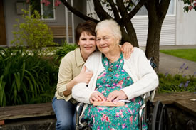 HRSC student huging client