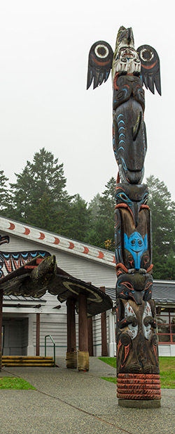 Pole at the WSANEC Indian School Board offices