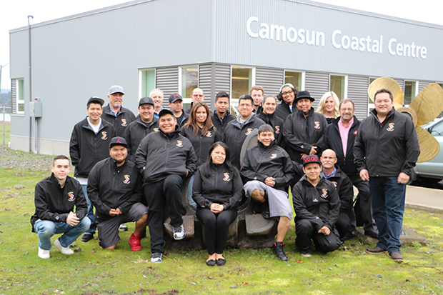SRELT students in front of the Camosun Coastal Centre