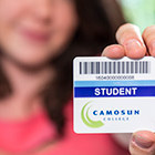 Student with Camosun ID card